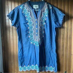 Label Ritu Kumar Embroidered Top Women sz 3
